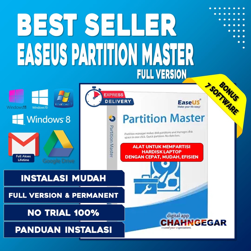 EaseUS Partition Master 2023 Full Version Lifetime | Data Recovery Software untuk Partisi Hard Disk Laptop / Komputer dengan Cepat Data Recovery Hardisk