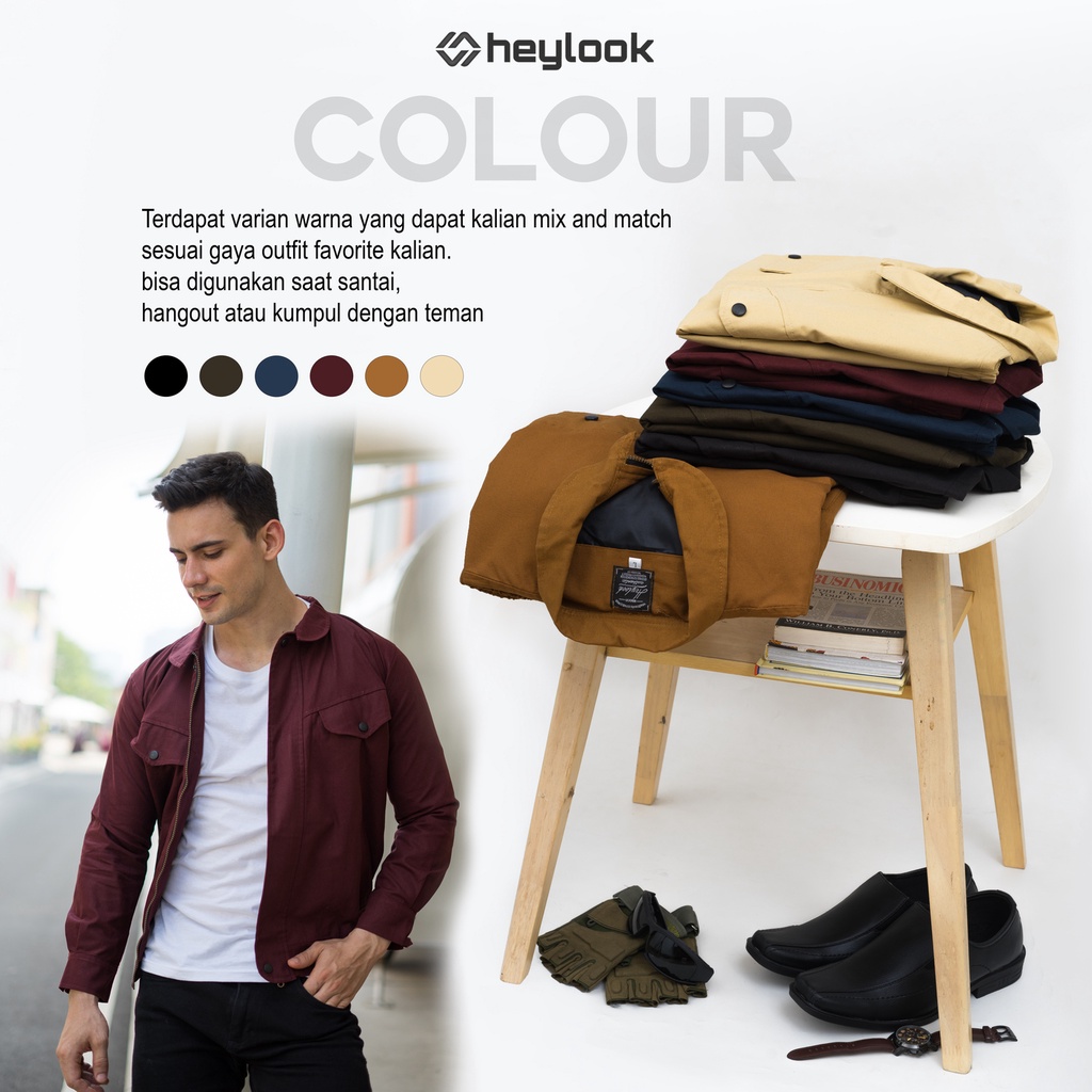 HEYLOOK Project - Jaket Canvas Pria Jaket FLIGHT Jaket Casual Pria Parka Kanvas Pria Distro