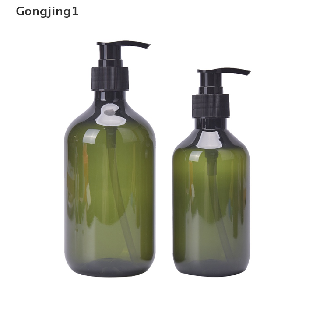 Gongjing1 Botol Kosong Model Tekan Bahan Plastik Warna Hitam Amber Untuk Sampel Lotion