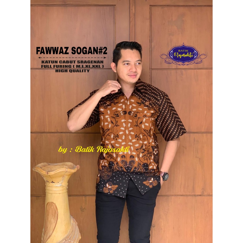 FAWWAZ SOGAN RAJASAKTI KEMEJA BATIK SOLO PRIA LENGAN PENDEK LAPIS FURING ATASAN BATIK PREMIUM MODERN KATUN HALUS BAHUWIRYA  BANAMITRA BANAMITRA PUTIH BANGSAWAN BAYU PUTRA BERLIAN BIRU BHARATAYUDA BIMASENA BIRENDRA BIRU INDAH BRAHMAKERTA BRAHMAKERTA MERAH