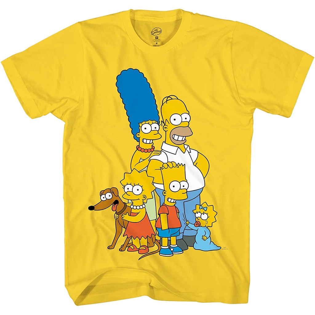 BAJU DEWASA The Simpsons Boys Bart Simpson Skating Shirt - Krusty The Klown, Bart and Homer Simpson 