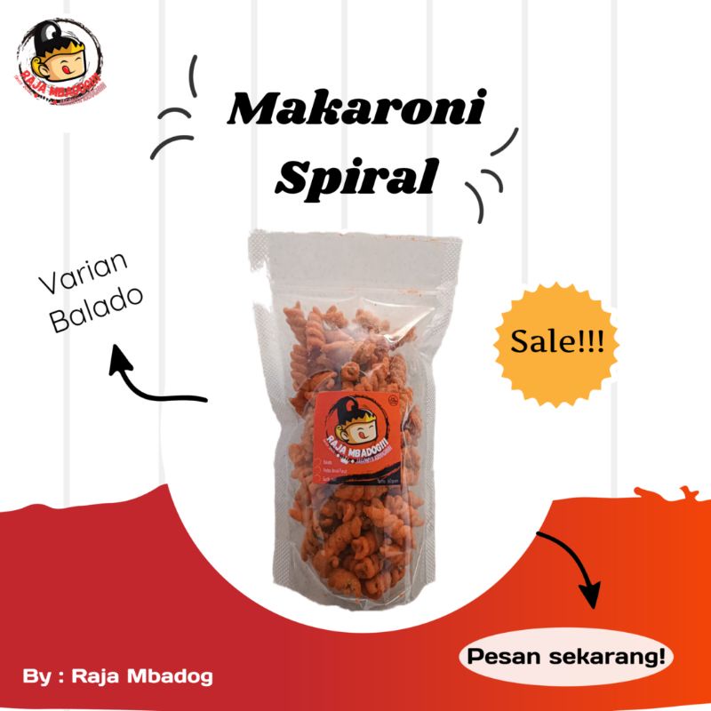 

Makaroni Spiral kriuk Balado/pedas Gurih 60gram