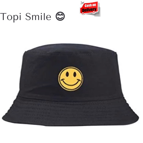 Bucket Smile Simple Style Termurah Bahan Cotton Drill Kualitas Premium