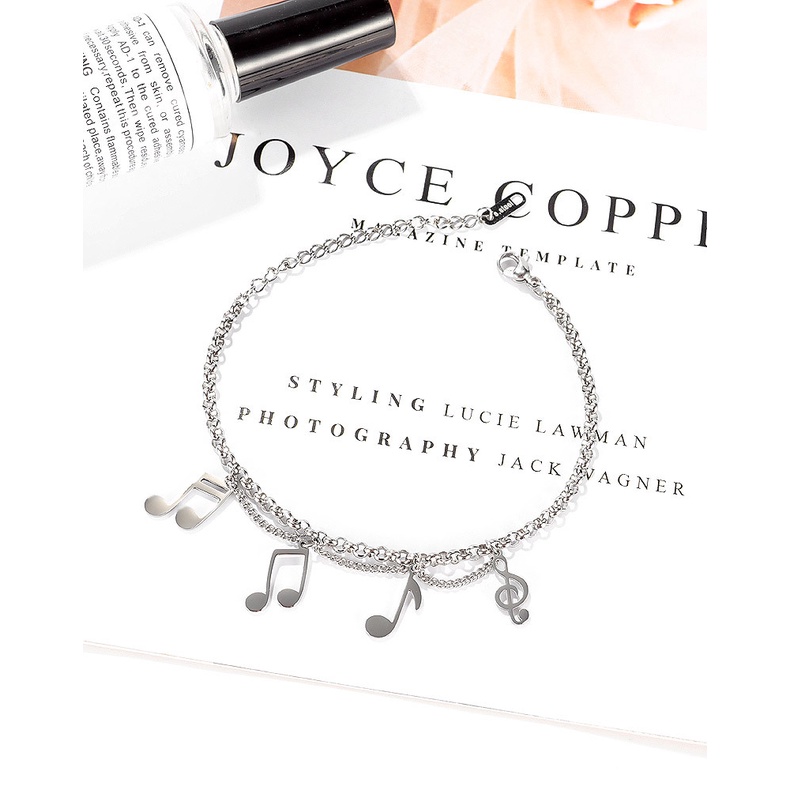 Gelang GL63 Melody Stainless Steel / Titanium Premium Fashion Wanita Gelang Unik Lucu Keren Bagus Banget /Deluna/ BS
