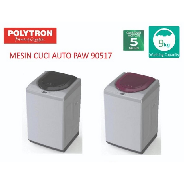 Mesin cuci Polytron PAW 90517 1 tabung 9 kg PAW 90517 330 Watt