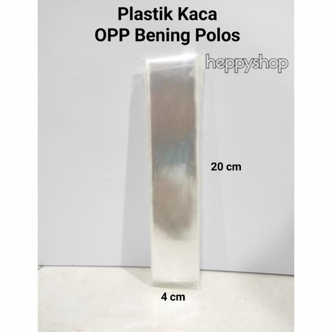 

4 cm x 20 cm (100 lembar) Plastik Kaca OPP Bening Polos heppys44 Ayo Beli