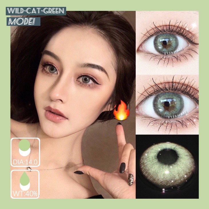 Menyinarimu【COD】 2022 New Big Eye Kawaii Brown Softlens mata korea Yang Lucu Lensa Mata Penuh Gaya Dan Cantik Softlens Blue Warna Sederhana Dan Canggih Lensa Kontak Soflen14.0mm Dubai Import Premium Exoticon Kepopuleran Green Softlen