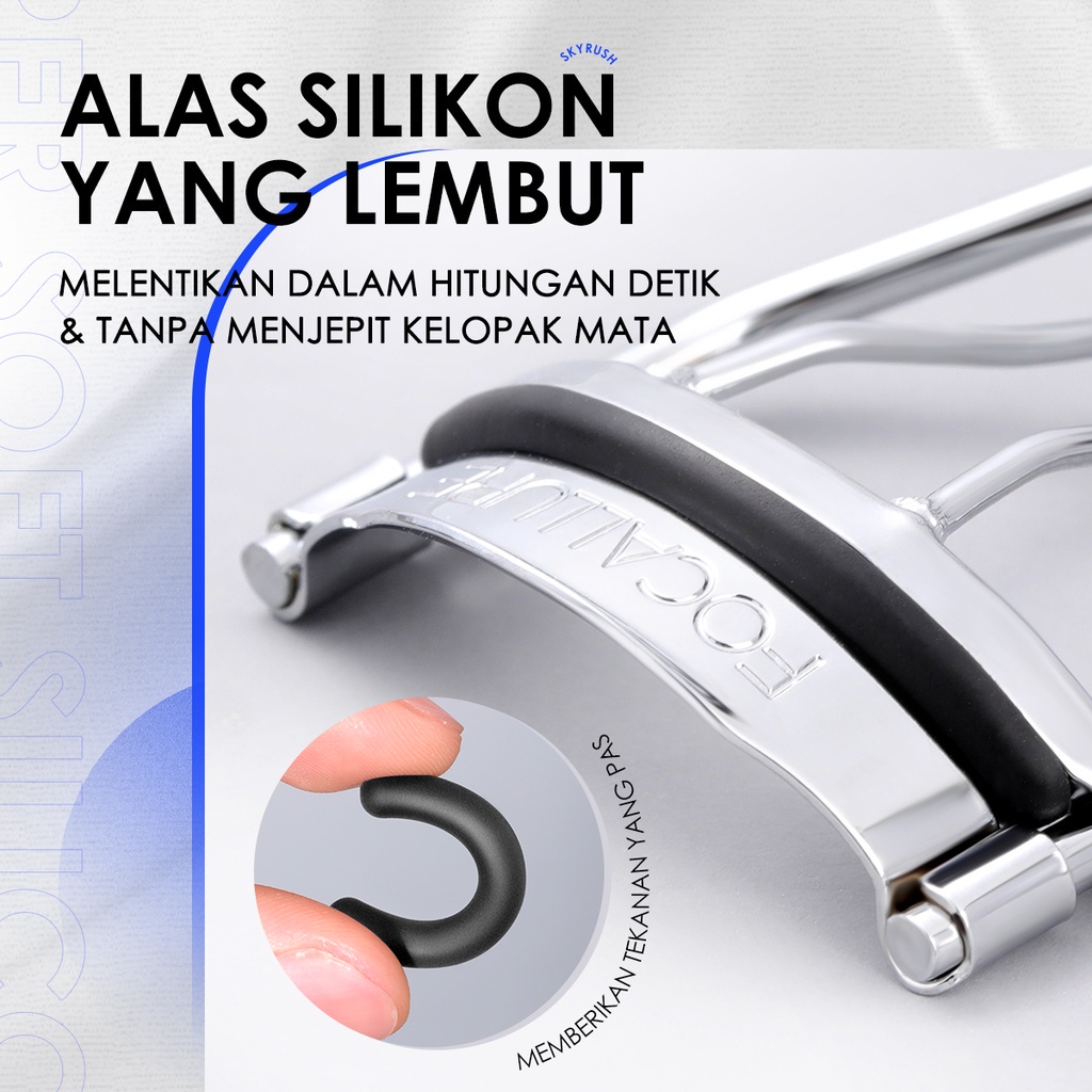 FOCALLURE #SkyRush Portable Eyelash Curler Lasting Curl Lengthen Sturdy Premium Steel Eyelash Curler