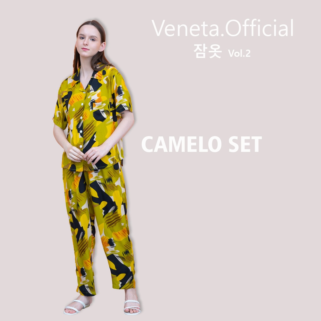VENETA Camelo Setelan Piyama Premium Atasan dan Celana Panjang