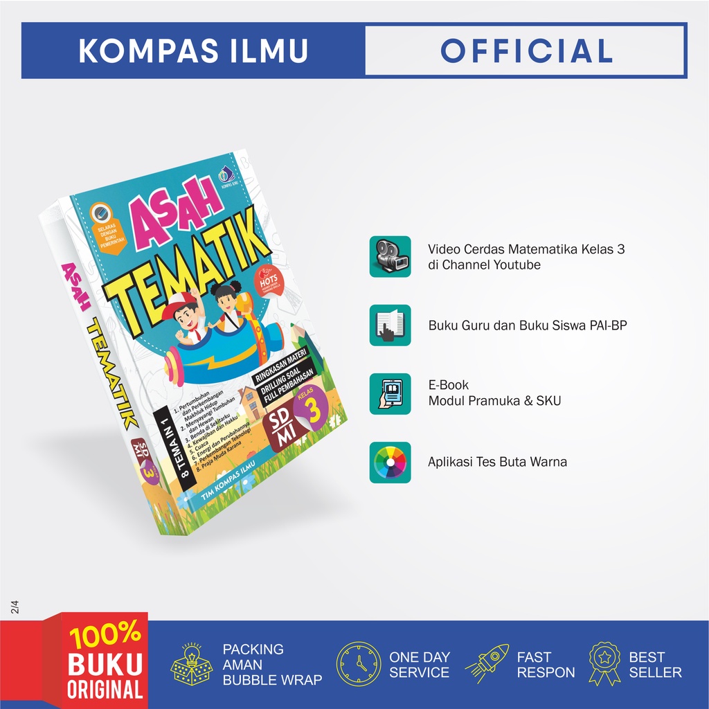 Kompas Ilmu Buku Asah Tematik SD MI Kelas 3-1