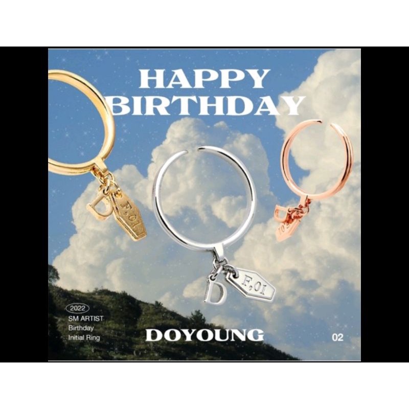 [PO] NCT DOYOUNG ARTIST - BIRTHDAY INITIAL RING ( Rhodium VER )
