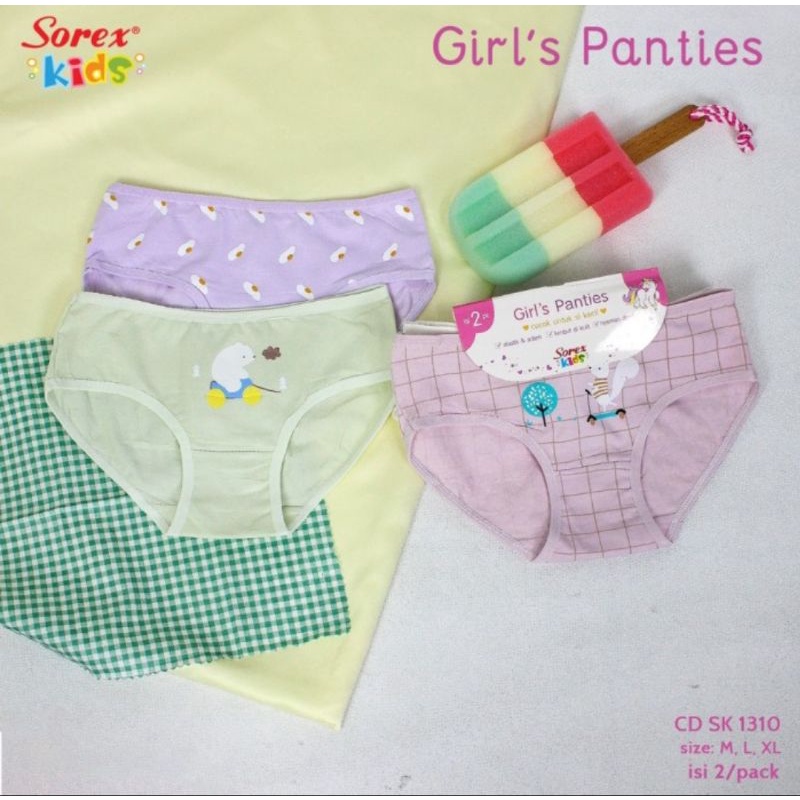 Celana dalam segitiga anak perempuan SOREX kids girl SK 1305 1310 (2 pcs)