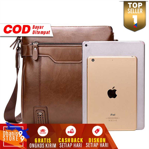 Tas Selempang Pria Kulit Messenger Leather Bag Cowok Keren Tas Kerja Cowo Kekinian