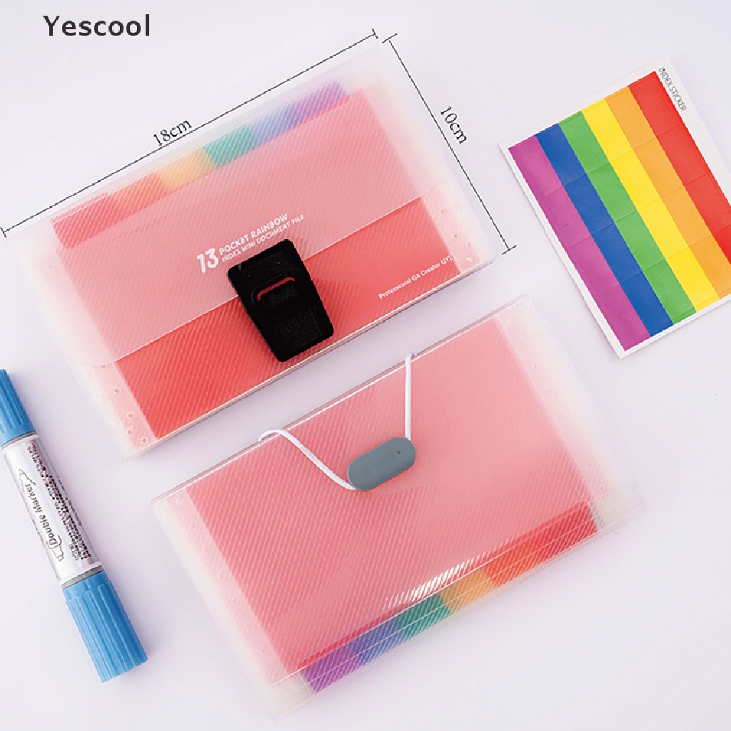 Yescool File Folder Organizer 13 Sekat Ukuran A6 Portable