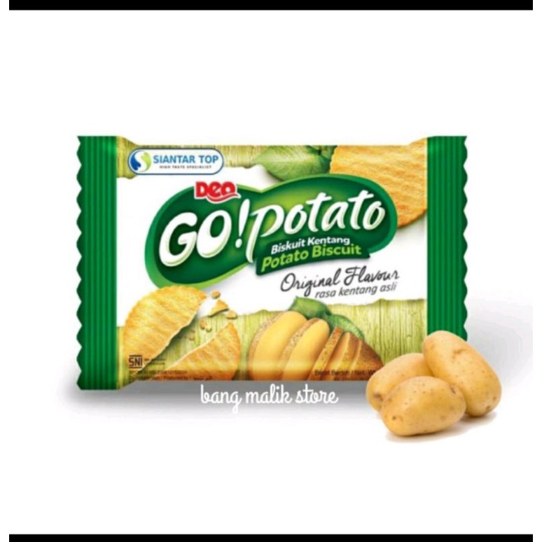 

Go potato biskuit kentang rasa original per pack isi 20 pcs x 10g