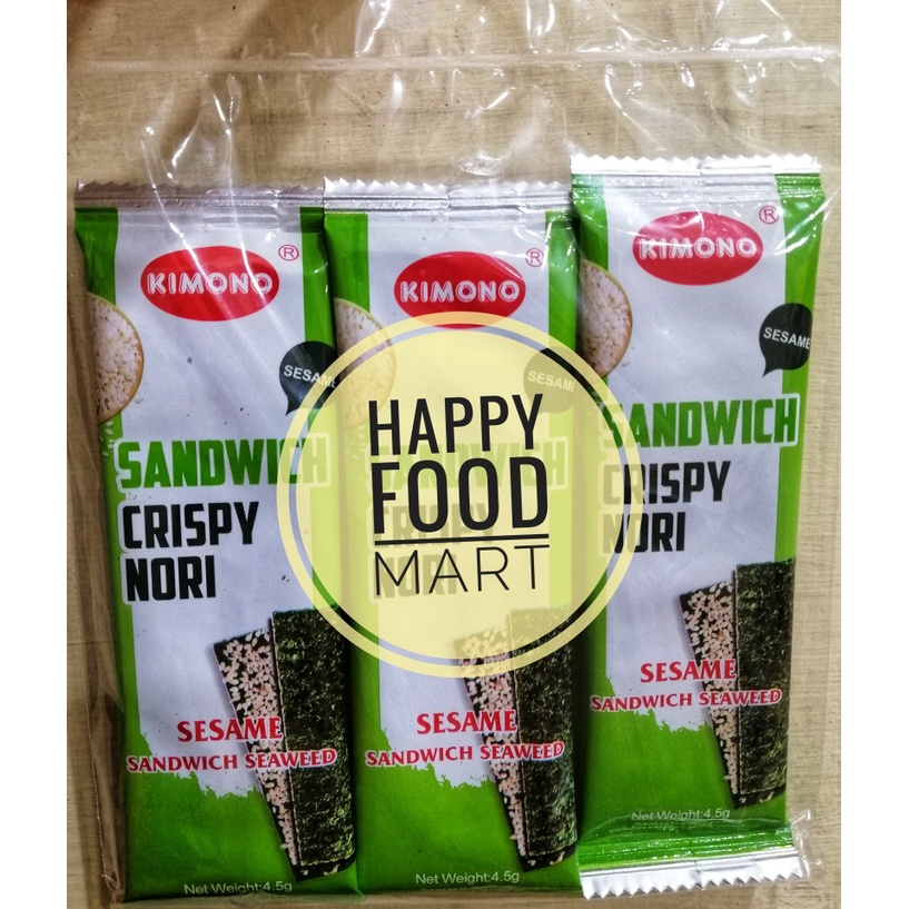 

[SALE] KIMONO SANDWICH CRISPY NORI 3PCS/SESAME SANDWICH SEAWEED/RUMPUT LAUT WIJEN/SNACK CEMILAN ANAK
