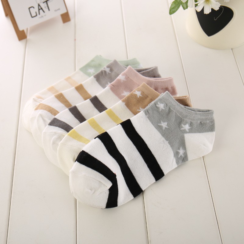 BEE - Kaos Kaki Fashion Kaos Kaki Pendek Semata Kaki Ankle Socks Murah SC - 10