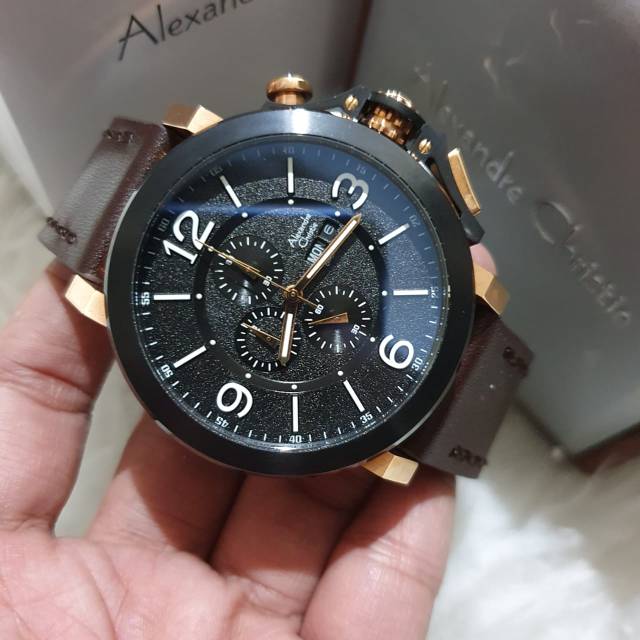 JAM TANGAN PRIA ALEXANDRE CHRISTIE AC 6281 MC ORIGINAL GARANSI 1 TAHUN RESMI LEATHER