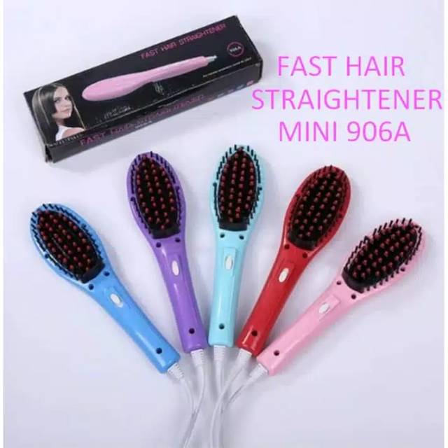 Catok Sisir MINI 906A Pelurus Rambut Elektrik Catokan Fast Hair Straightener Comb Lurus