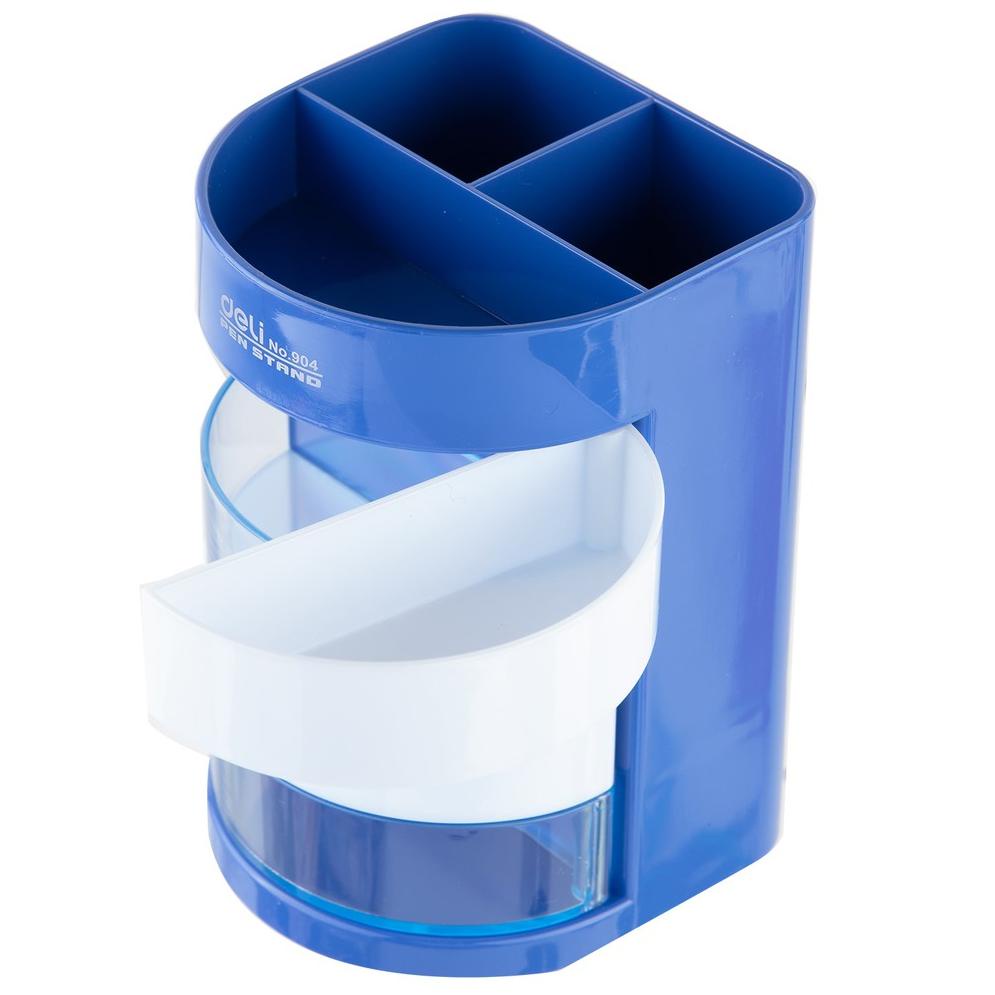 

[KODE BFGRR] Deli Tempat Ballpen Desk Organizer 4 laci yang dapat di putar Bahan berkualitas tahan lama E904