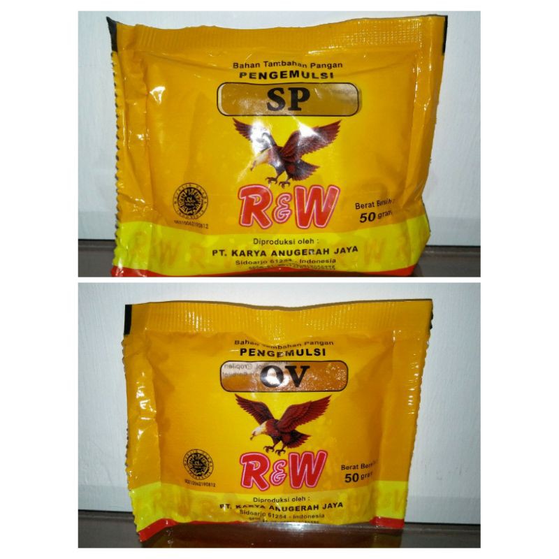 

SP dan Ovalet RW Sachet 50gram / Bahan Tambahan Pangan Pengemulsi