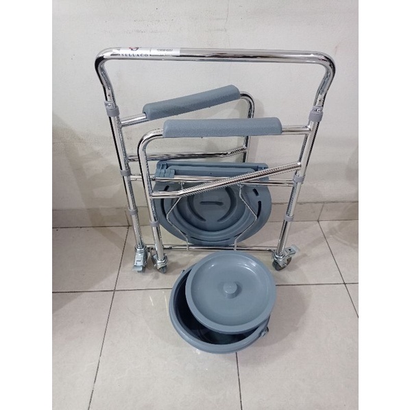 Kursi BAB Roda Commode Chair Roda Kursi PUK Lansia