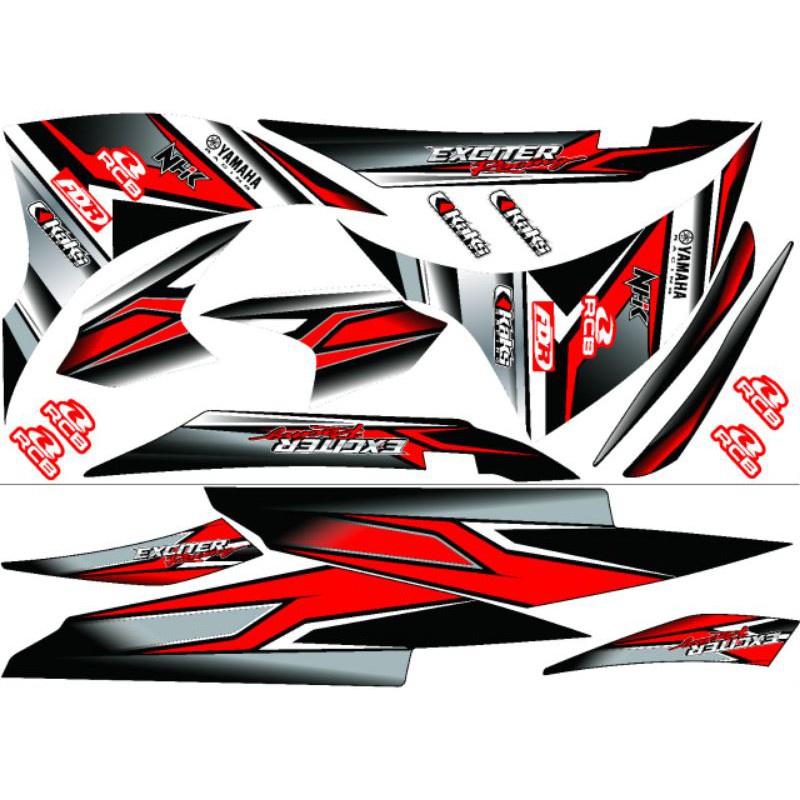 COD STIKER SKOTLET MOTOR NJMX YAMAHA NEW JUPTER MX 135 STRIPING VARIASI RACING BERKUALITAS ORIGINAL