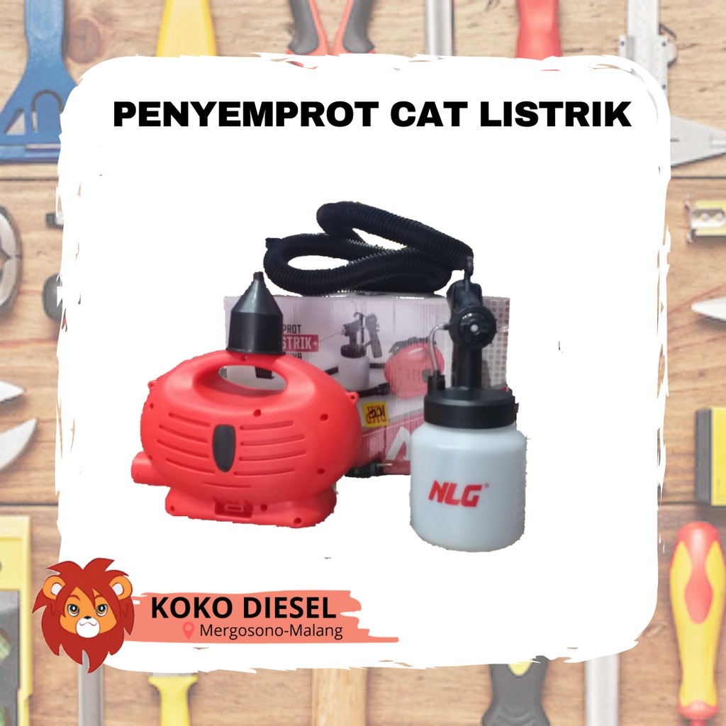 PENYEMPROT CAT ELEKTRIK -  SPRAY GUN ELECTRIC NLG - SPRAY GUN MERAH