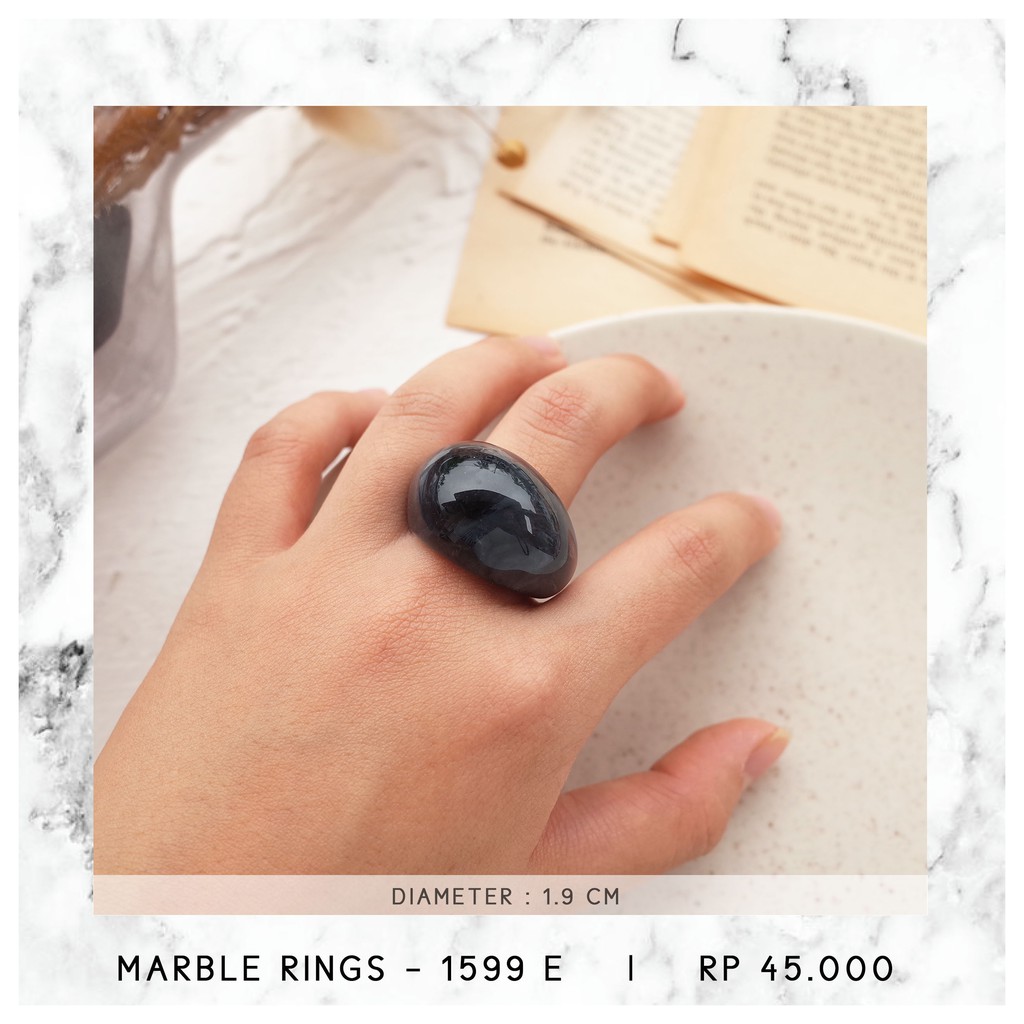 CINCIN MARBLE AKRILIK (DIAMETER 1.9 CM) - 1599