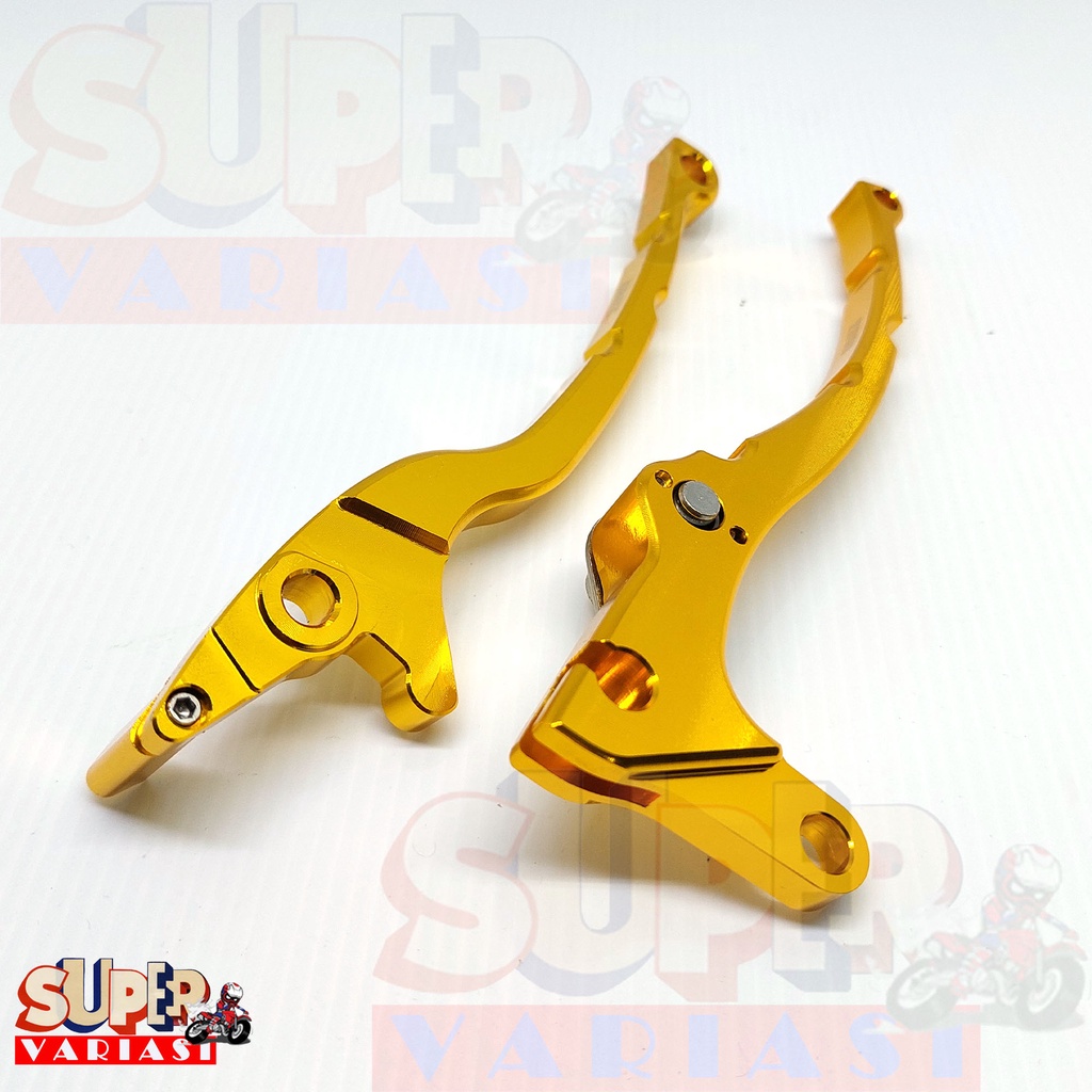 Handle Rem Variasi Aerox 155 LEXI FREEGO FULL CNC GOLD MERAH 1set hangrip jalu stang flower