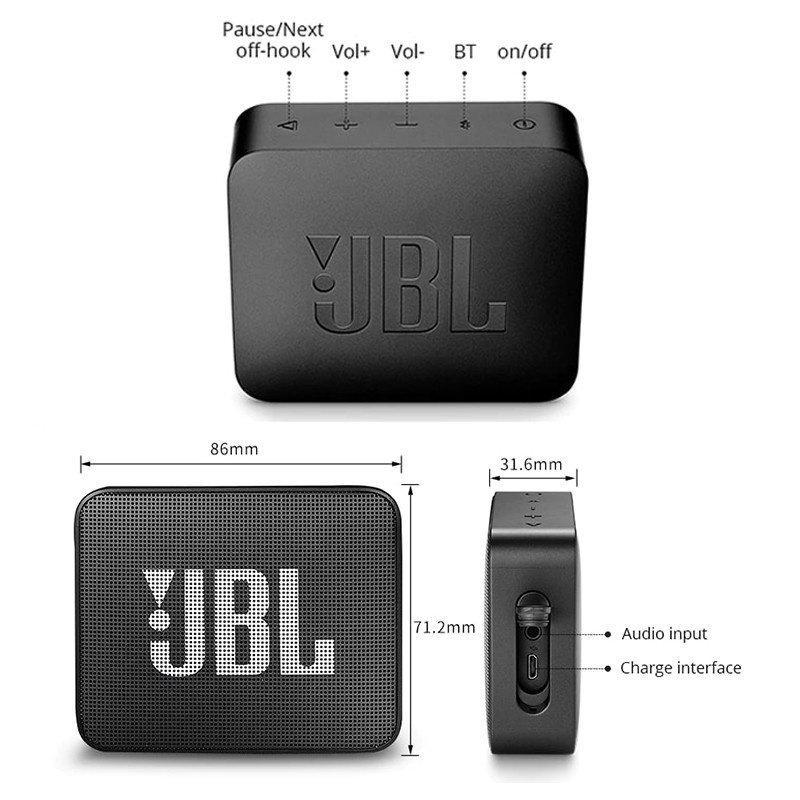 JBL GO 2 Speaker Bluetooth Original - Garansi Resmi IMS