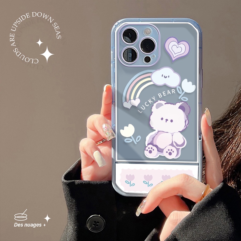 Soft Case Pelindung Transparan Motif Beruang Tahan Banting Untuk IPhone 13 Pro MAX 11 12 Pro 6 6s XS MAX XR 7 8 Plus SE 2020