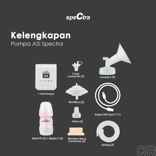 Spectra QR Electric Breast Pump Pompa ASI Elektrik Dual Pump Spectra QR