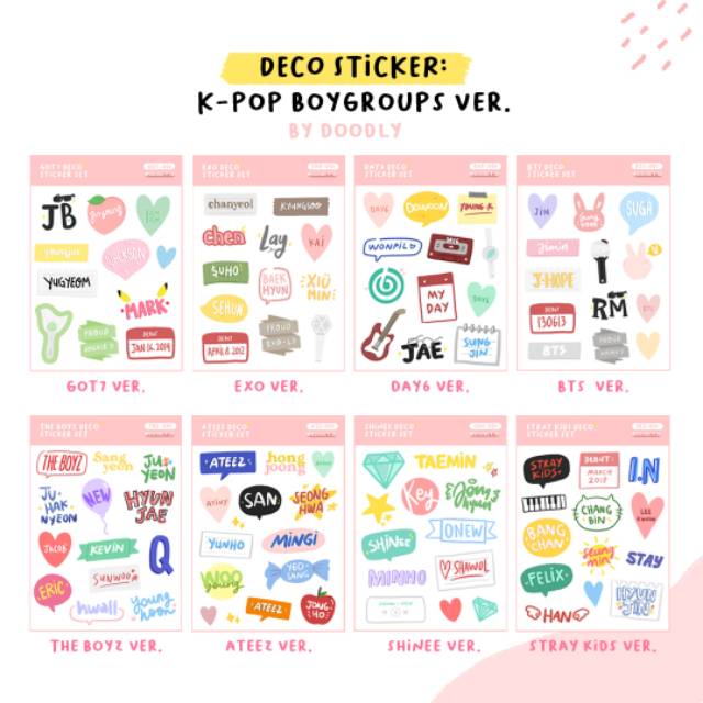 Jual KPOP Deco Sticker (Name Sticker) Shopee Indonesia