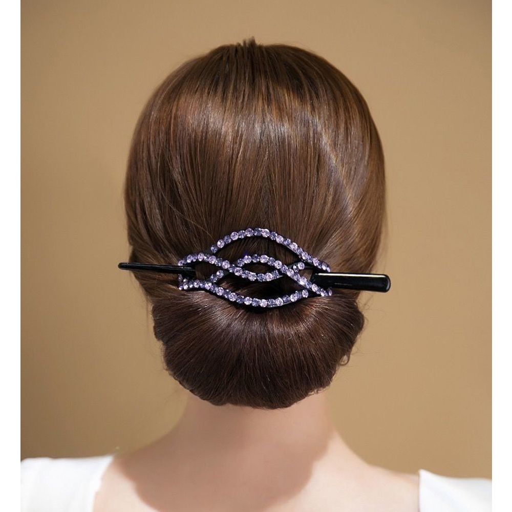 Korean Rhinestone Plate Hairpin Women Hair Fork Hair Stick Fashion Hair Clip Retro Hair Accessories