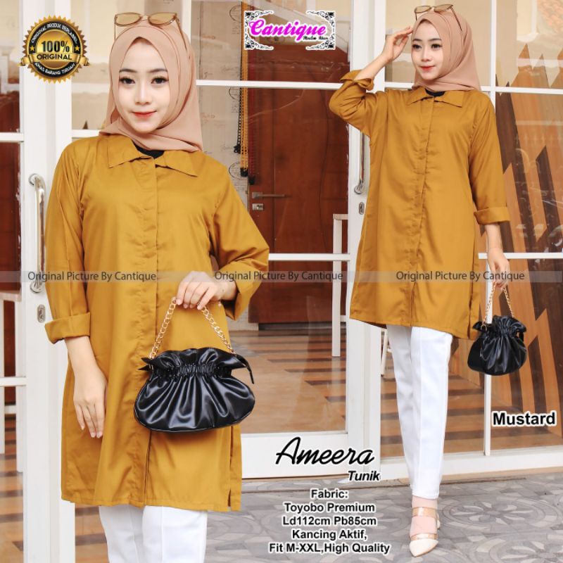 Tunik polos premium / Ameera tunik by cantique / tunik polos wanita