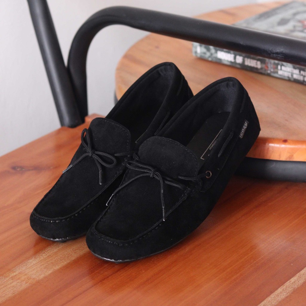 GMOZ TONE 03 BLACK SLIP ON PRIA KASUAL BS157 BS158 BS159 BS160 BS161 BS16 Slip On Pria Hitam Coklat