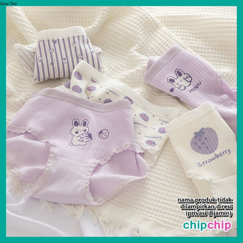 Chipchip Pakaian Dalam Celana Dalam Katun Wanita Cd Import Kancut Wanita Sexy Fashion Undies - W037