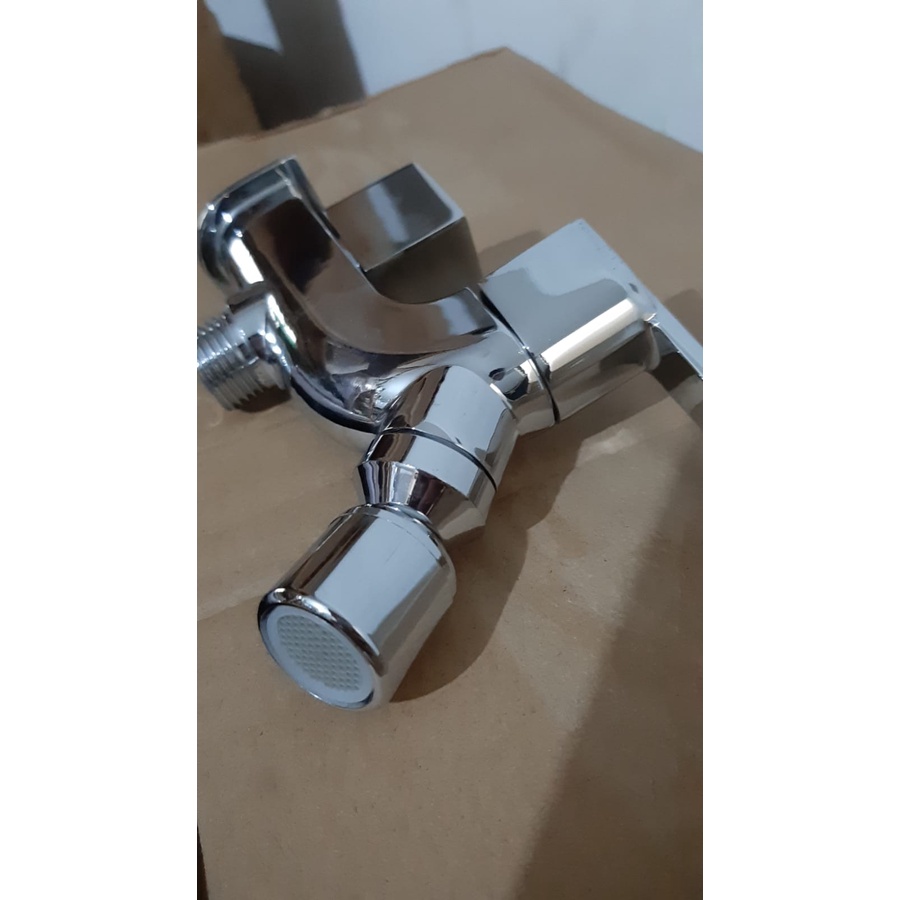 KRAN CABANG STAINLESS KEPALA BISA DI STEL DAN DI PUTAR AF907 / Keran Air Cabang Double Kran Shower Mandi Bak/ KERAN KRAN AIR KAMAR MANDI MUSHOLLA MASJID/Kran Cabang Keran Air Tembok / KRAN CABANG ENGKOL KERAN SHOWER CABANG 2 KRAN TEMBOK KAMAR MANDI 2  WAY