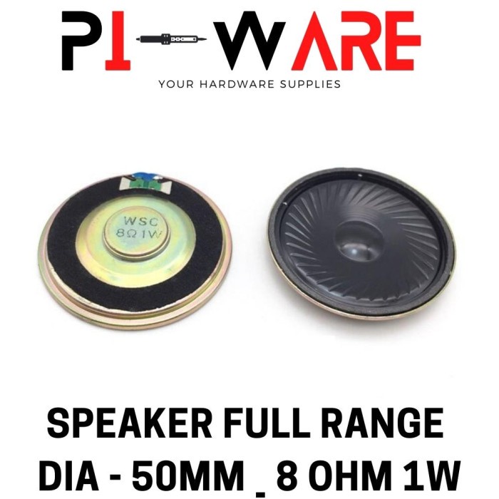Speaker Bulat Mini 8 Ohm 1 Watt Dia 50mm Tipis 7mm Audio Full Range