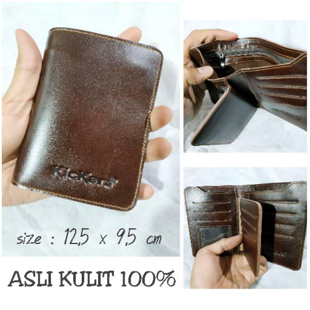 Dompet Pria Kulit Asli Furing Tebal 3/4