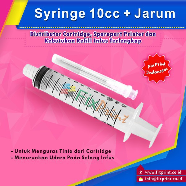 Spuit 10cc Syringe 10cc Suntikan Tinta 10ml Spuid Ukuran 10ml   Jarum Sped