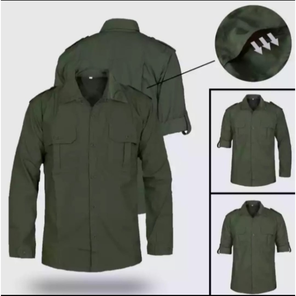 Kemeja PDL Lapangan Lengan Panjang/Baju Kerja/pakaian Outdoor/Tactical/seragam kantor/Hiking/Gunung