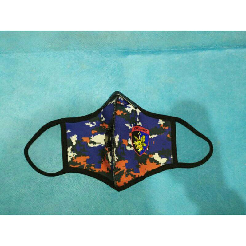 Masker Spandex Filter Loreng Polairud Polri Premium Dan Exclusive Model Tali Kun