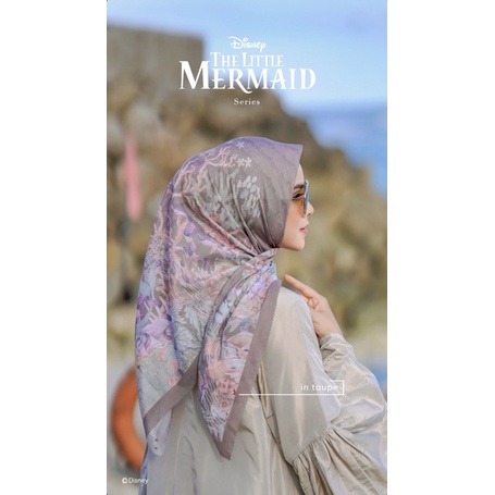 Buttonscarves Disney Mermaid Taupe Voal