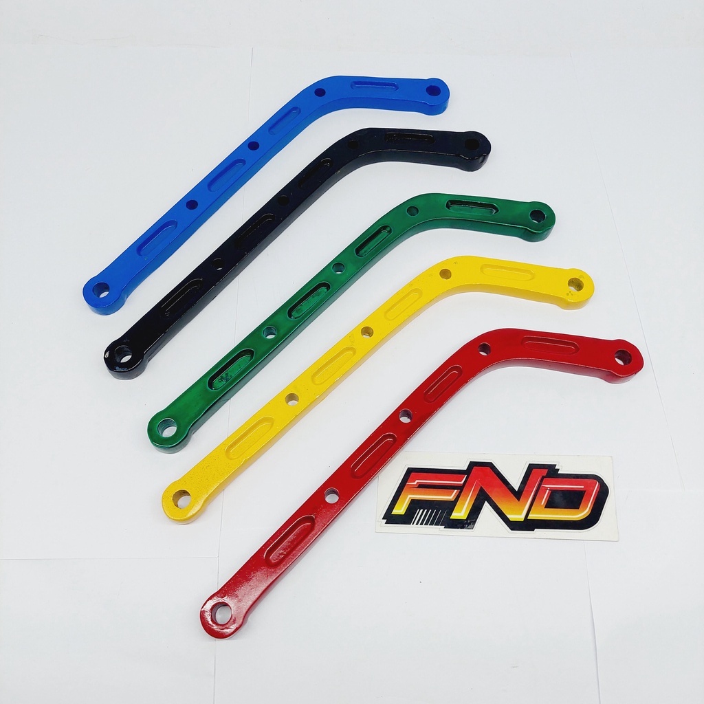 Pangkon knalpot L breket knalpot L almunium cnc motif coak panjang 24cm coating warna tanpa sambungan model coak motif