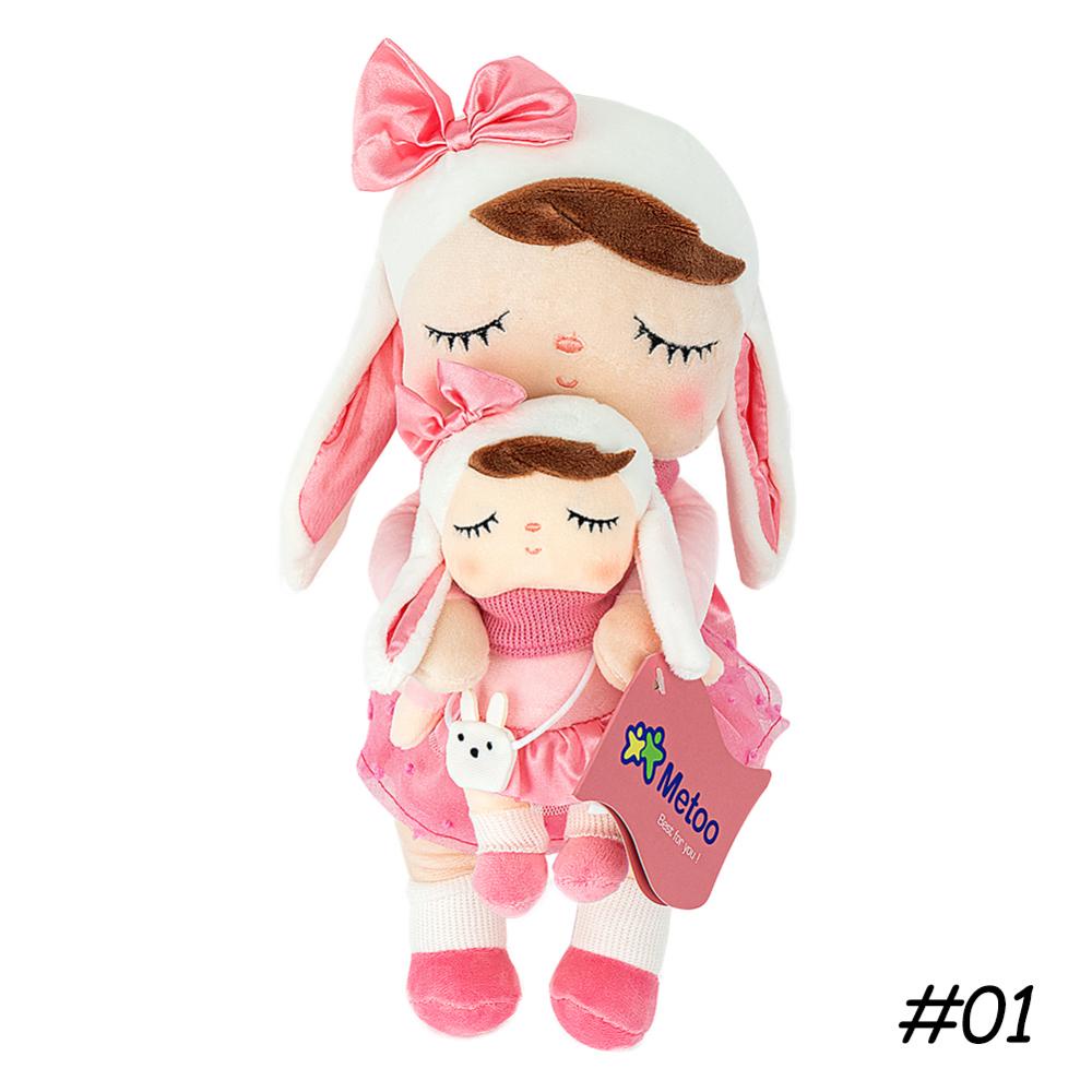 Timekey 2pcs Metoo Angela Mainan Boneka Plush Kelinci Lucu Untuk Anak Perempuan G1J1