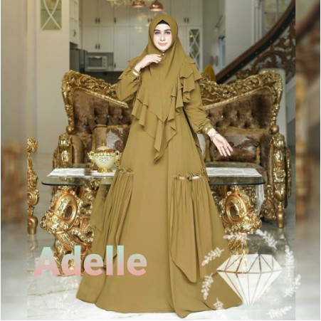 HARNIS SYAR'I Busana Muslim Gamis Murah Gaun Pesta Muslimah Baju Pesta Wanita Kondangan Mewah Polos