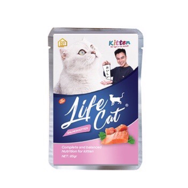 Makanan Basah kucing saset Life Cat Pouch 85g