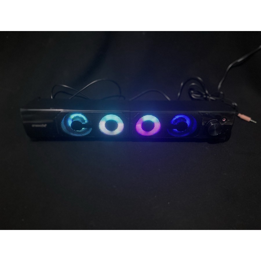 Speaker INBOX GS-07 Laptop/PC/ Gaming Soundbar Super Bass Portable RGB Lighting - Garansi 1 Tahun